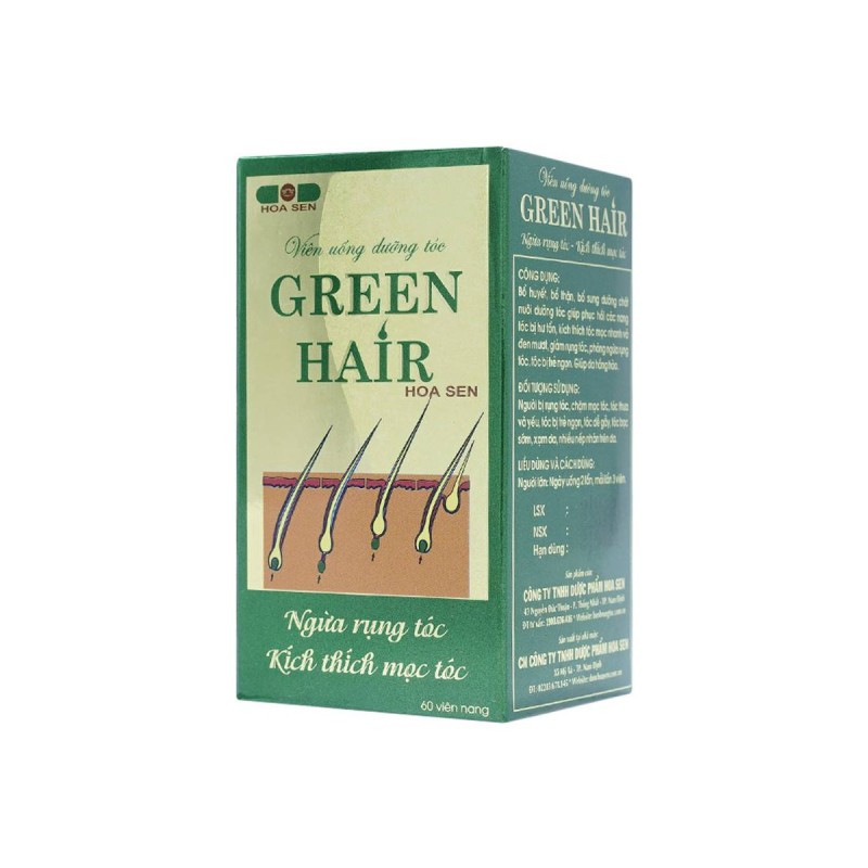 [HCM]Viên Uống Dưỡng Tóc GREEN HAIR 60 Viên