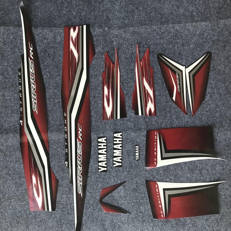 Bộ tem dán xe máy Sirius RC dòng xe đang hút khách trên thị trường tem 3 lớp FULL (MÀU ĐỎ)