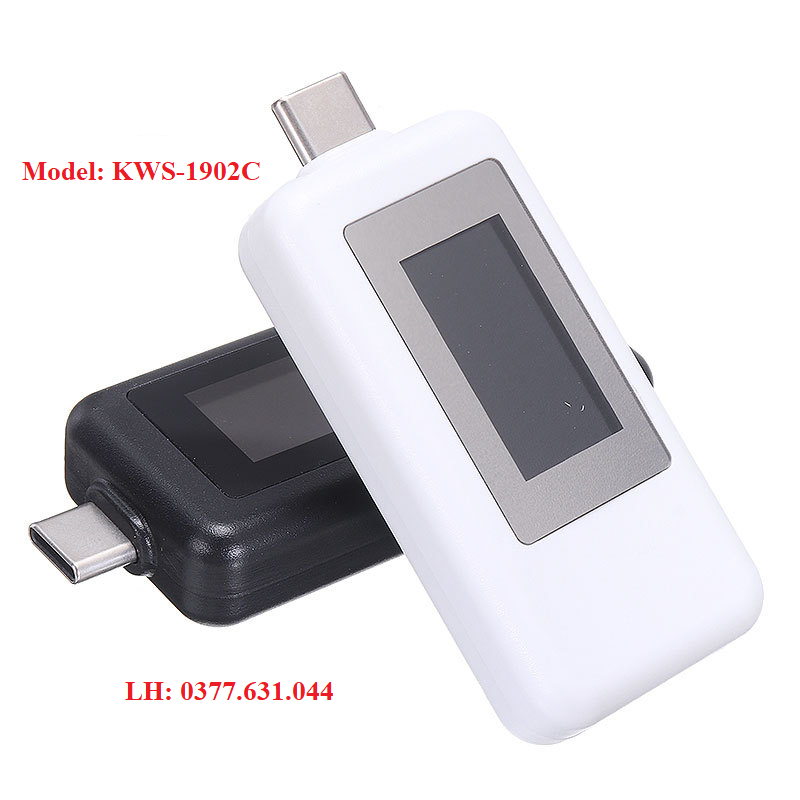 USB tester kiểm tra dòng và áp 2 chiều cổng type-c KWS - 1902C