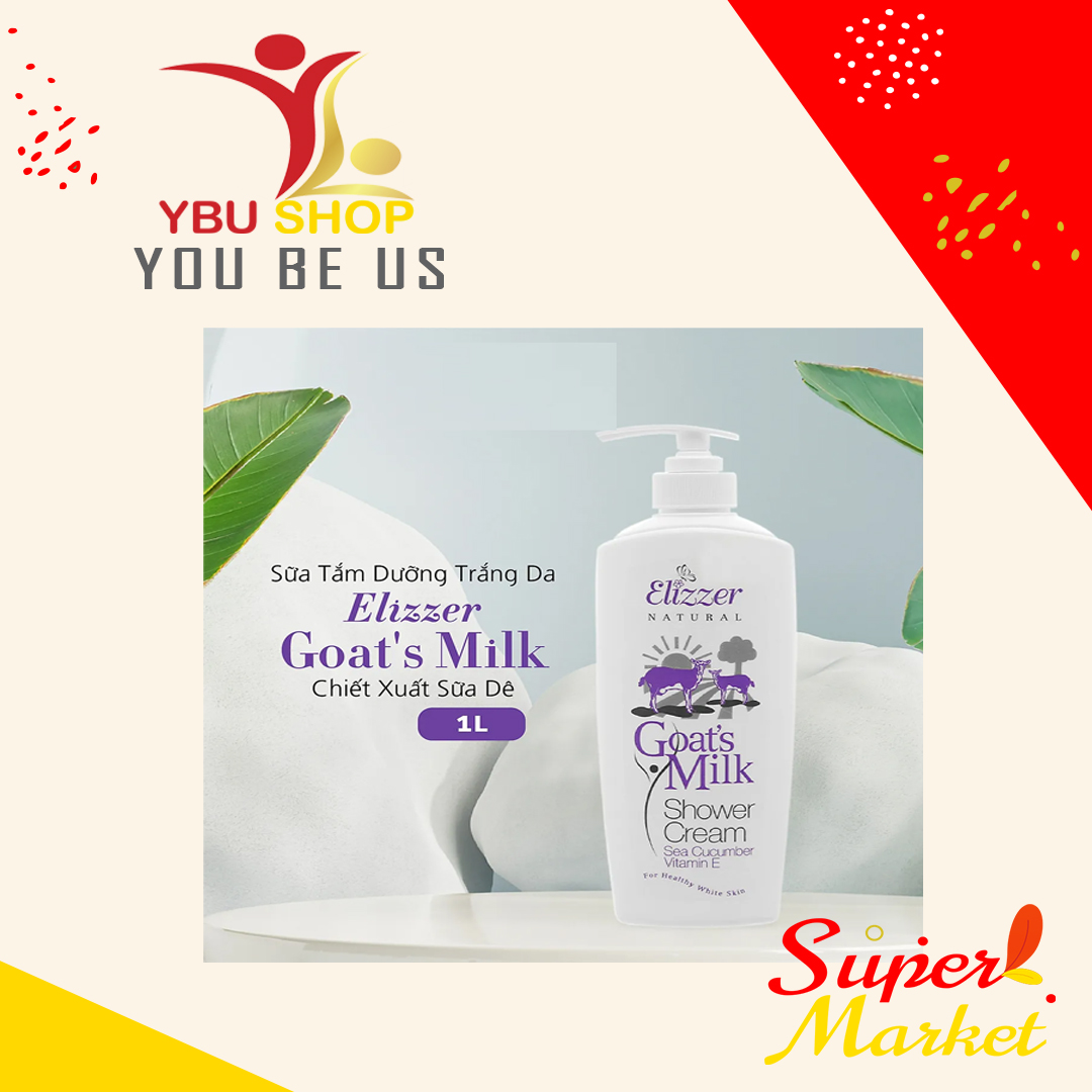 Sữa tắm Elizzer Natural tinh chất sữa dê 1 lít