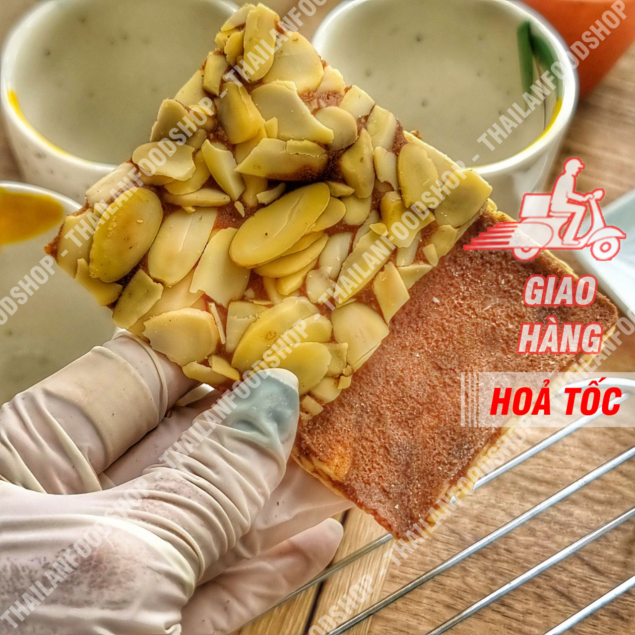 Bánh ngói hạnh nhân chocolate - lon 300gr