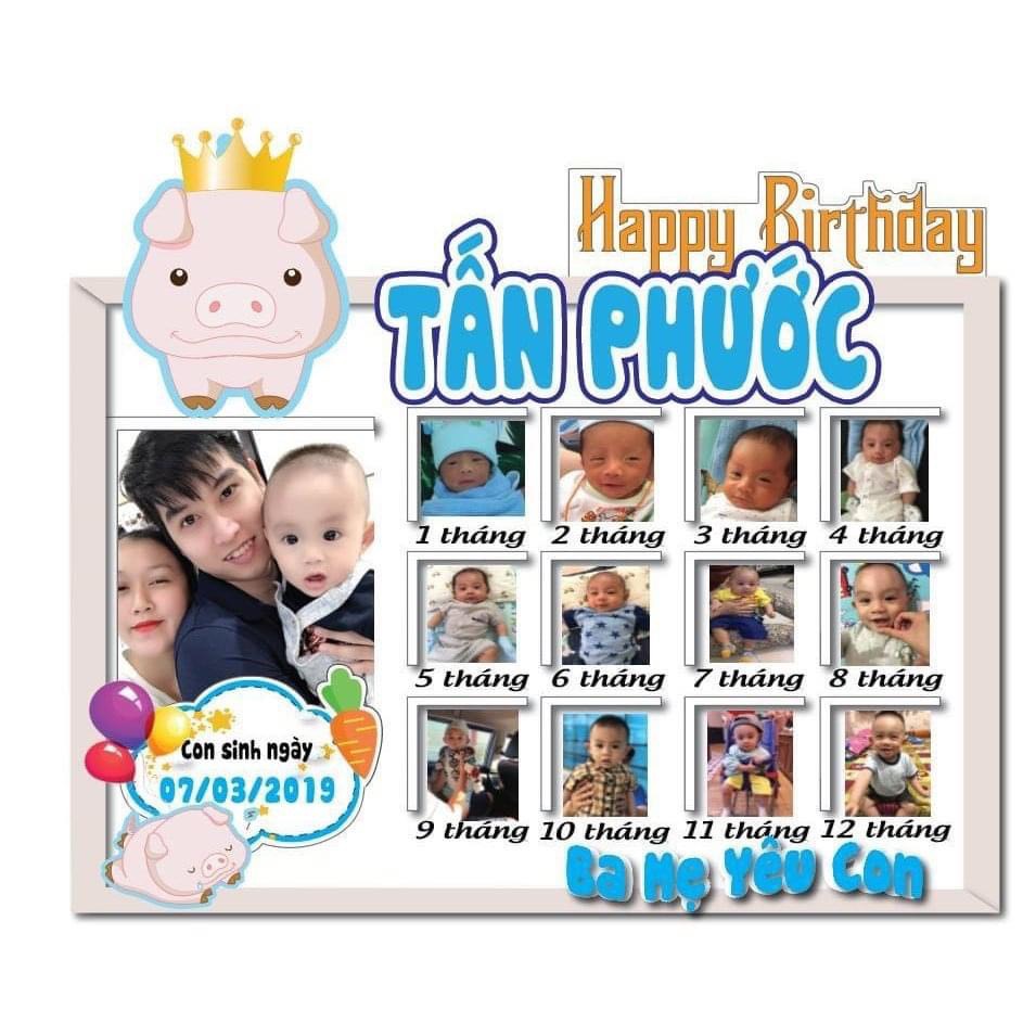Bảng thành tích, Bảng ảnh sinh nhật cho bé (cao 30-40cm tùy mẫu )