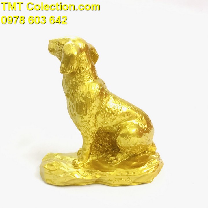 [HCM]Tượng Con Chó Vàng Màu vàng - SP005238