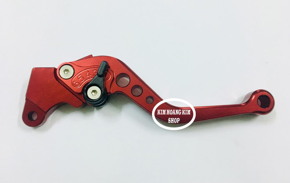 Tay thắng Đùm nhôm 6 số CNC dành cho xe Wave,Dream...(màu đỏ)