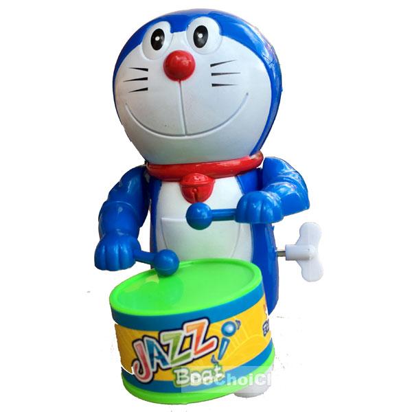 Đồ chơi Doraemon đánh trống vặn cót bằng nhựa
