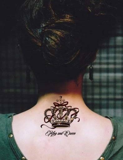 HCM]Hình xăm dán tatoo vương miện nữ hoàng kích thước 15 x 21 cm ...