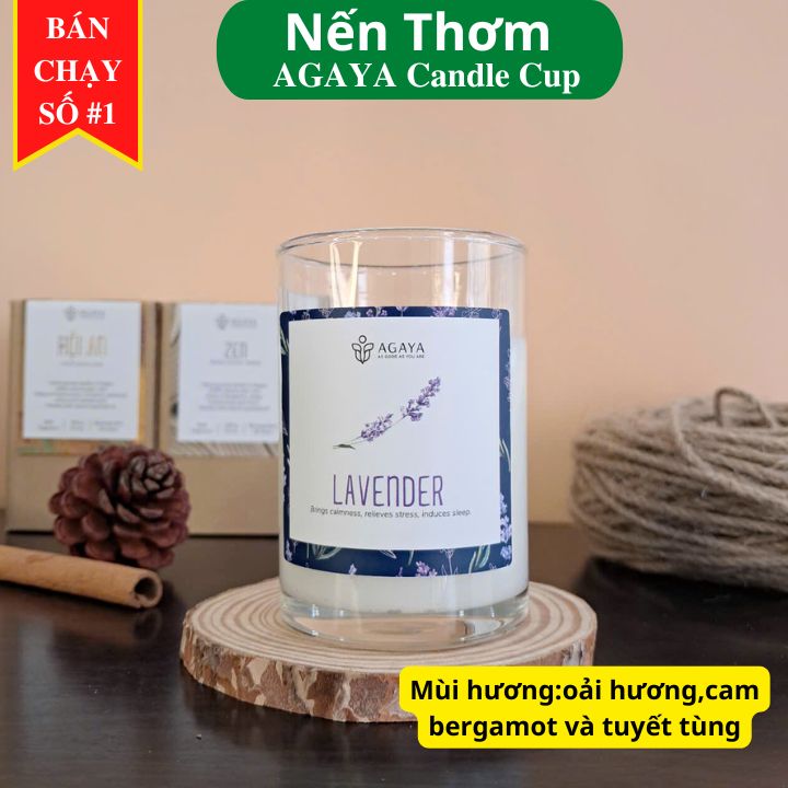 Nến Thơm cao cấp Candle Cup AGAYA - Mùi LAVENDER