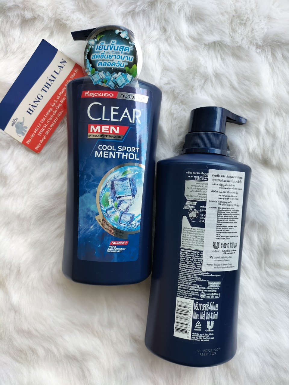 [Hcm]Combo of 2 Bottles of Clear Shampoo (Cool Mint + Clear Men) from Thailand