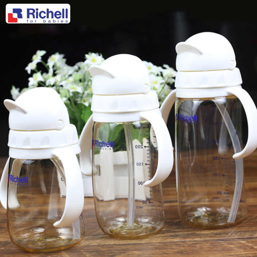 BÌNH ỐNG HÚT PPSU RICHELL (200ML-HỒNG)
