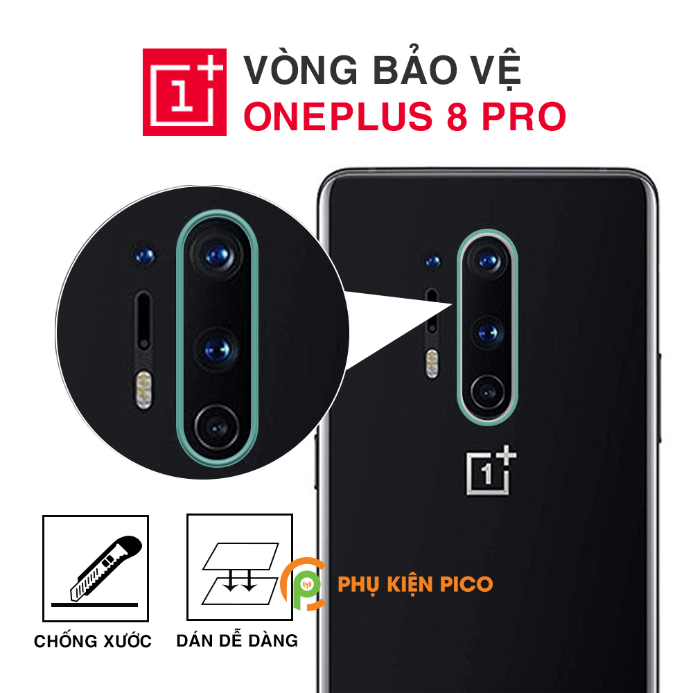 Vòng bảo vệ camera Oneplus 8 Pro kim loại ốp viền camera chống xước - Dán camera Oneplus 8