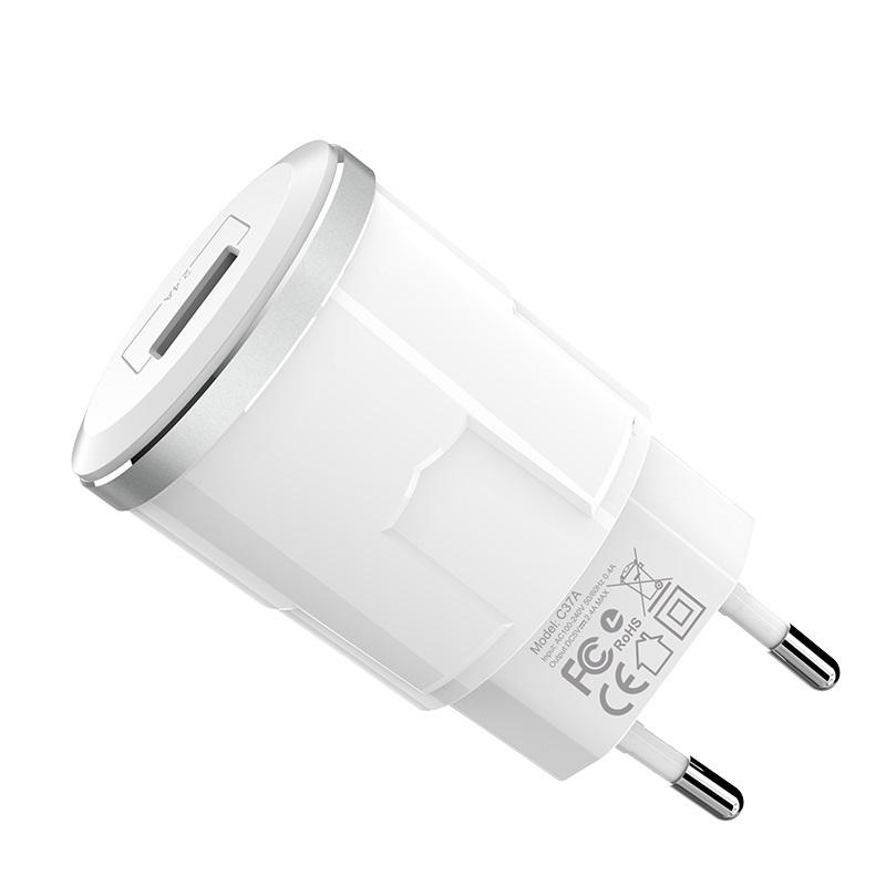Bộ sạc Micro USB Hoco C37A sạc nhanh 2.4A cho Android
