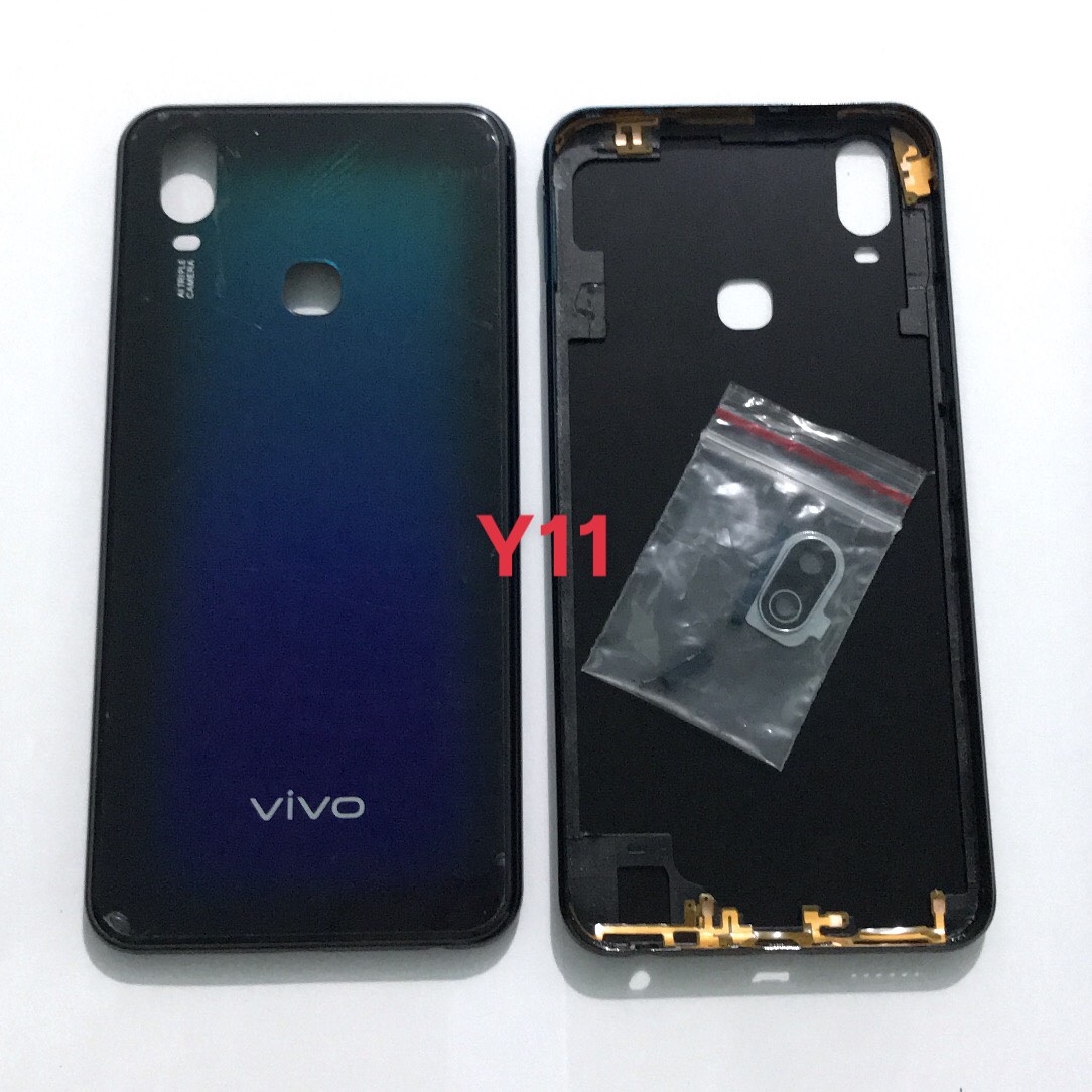 Nắp lưng vivo Y11 zin (kèm phím và cụm kính camera)