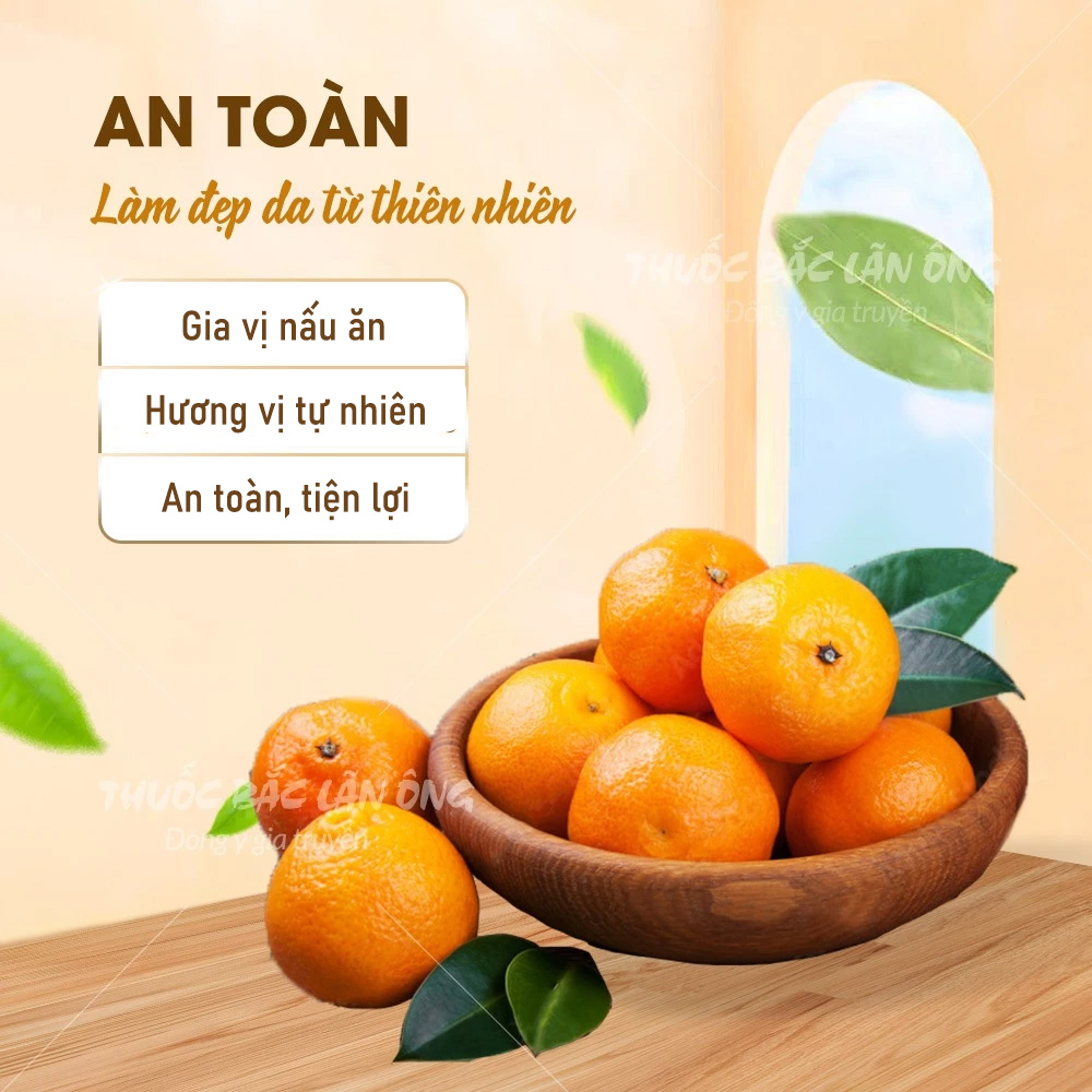 Bột trần bì 1kg, bột vỏ cam quýt, nguyên chất, thơm mịn, bột đắp mặt, pha uống giảm ho, tiêu đờm