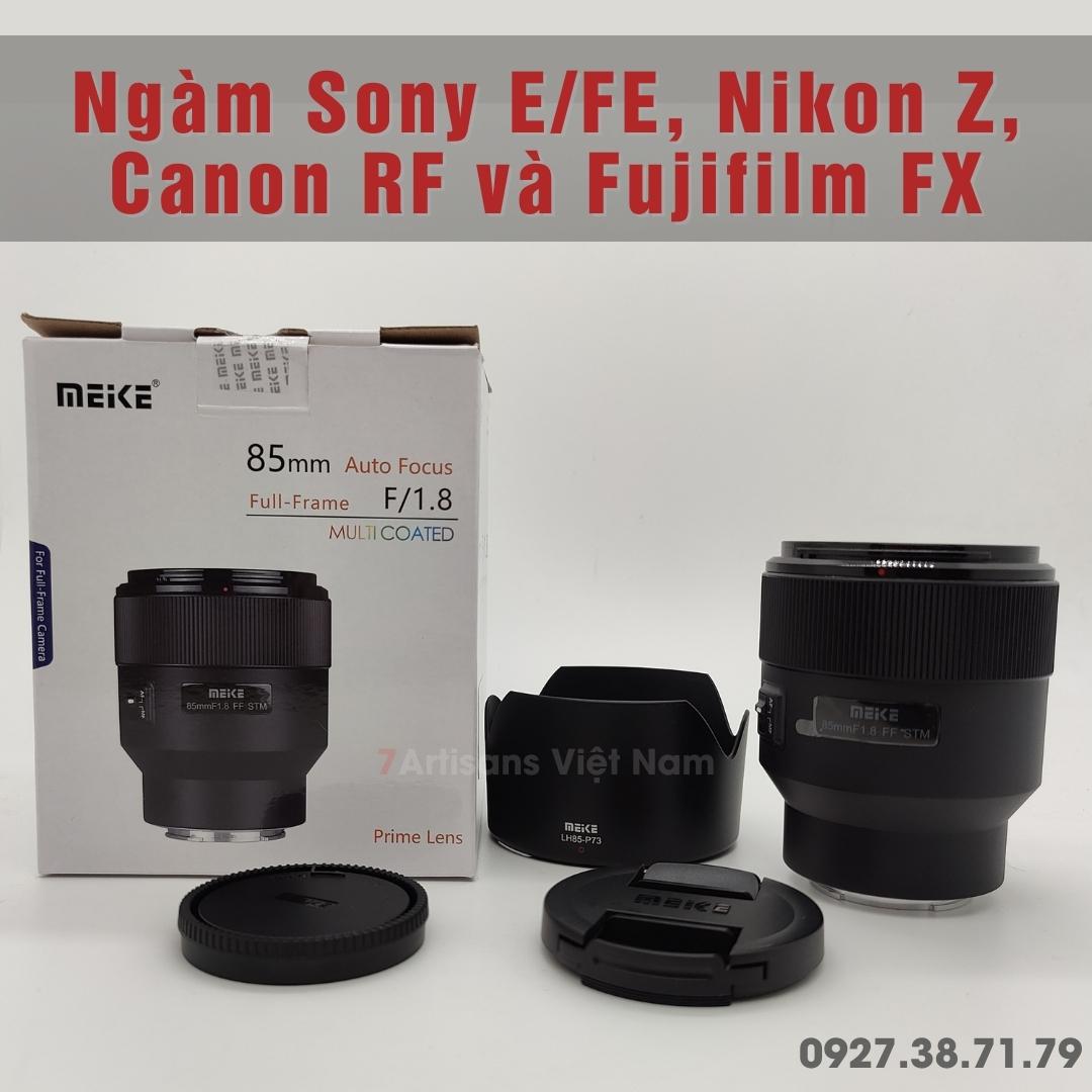 [SẴN] Ống kính Meike 85mm F1.8 STM Auto Focus cho Full-Frame có ngàm Sony E/FE, Canon EF, Nikon F, Nikon Z, Fujifilm