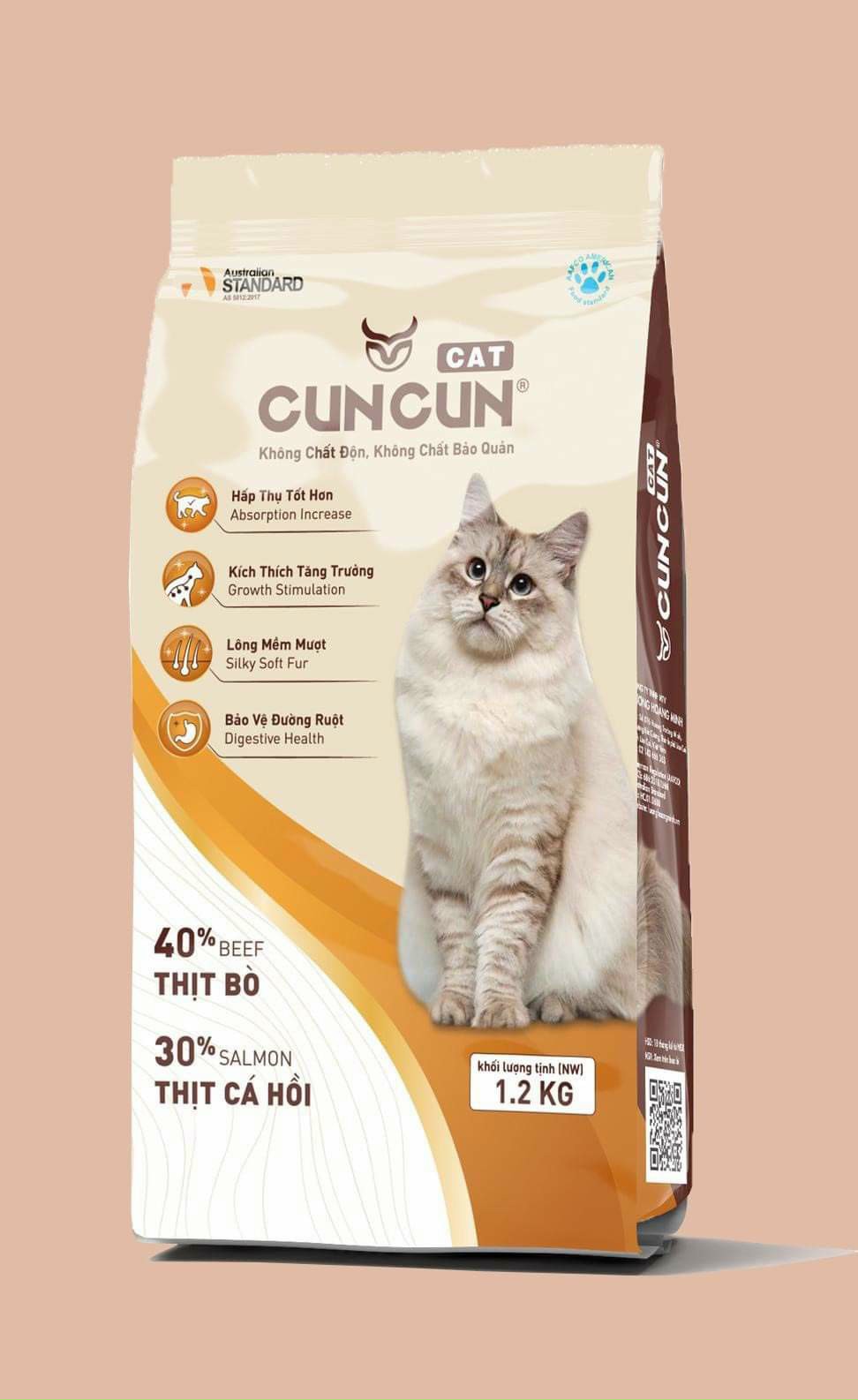 Hạt CUNCUN thức ăn hạt khô cho mèo Túi 1.2kg