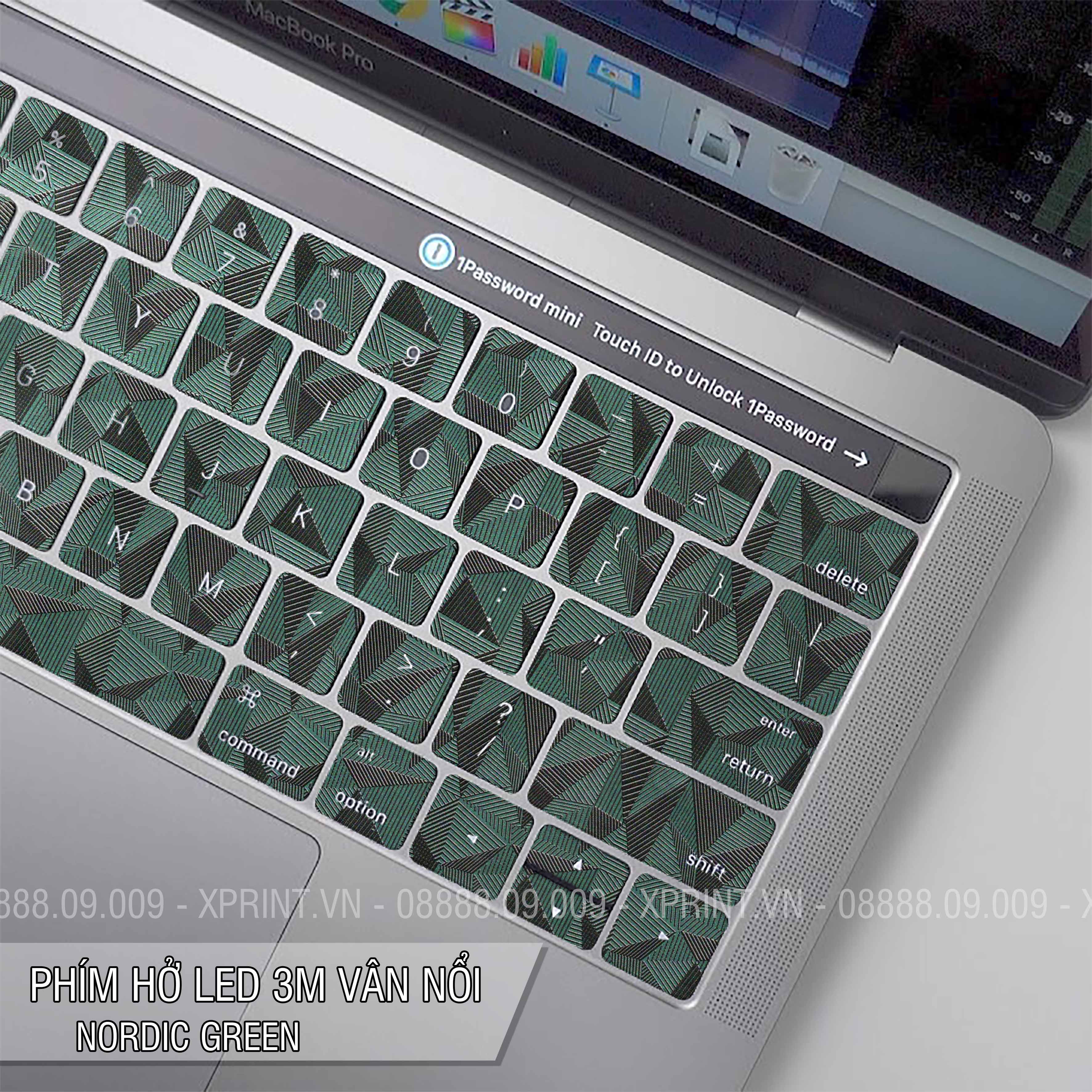 Miếng dán phím, Skin 3M dán phím macbook - Dán hở đèn led macbook
