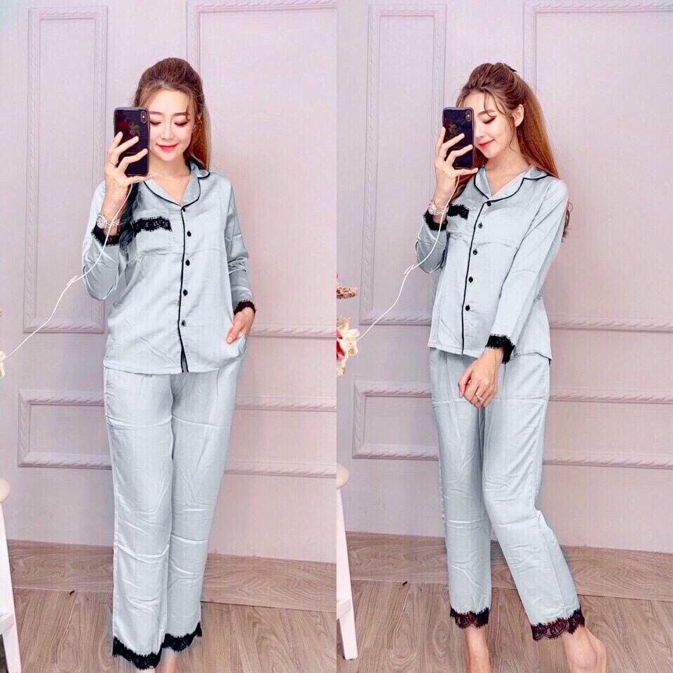 ĐỒ BỘ PIZAMA DÀI  TRƠN CHO NỮ