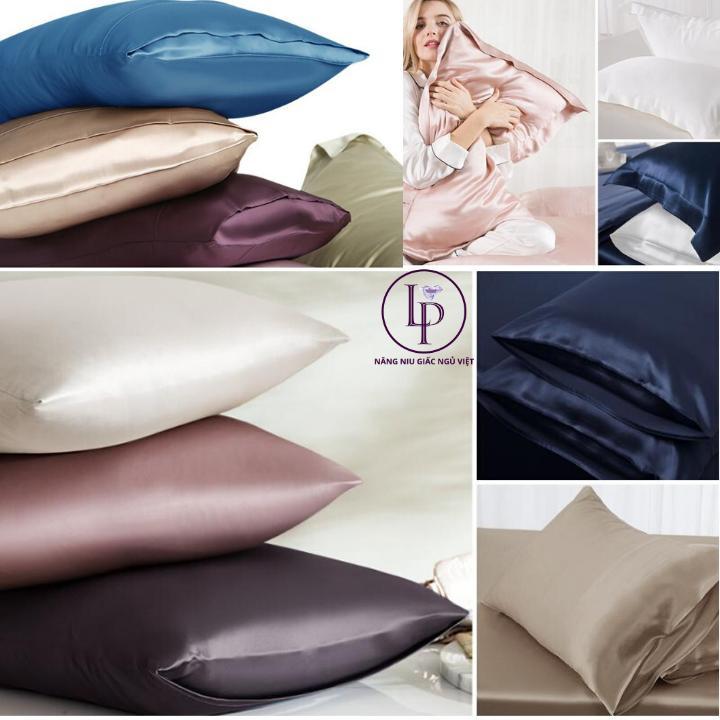 [HCM]Áo Gối Nằm 50 x 70cm Phi Lụa Cao Cấp Lan Pham Bedding Nhiều Màu