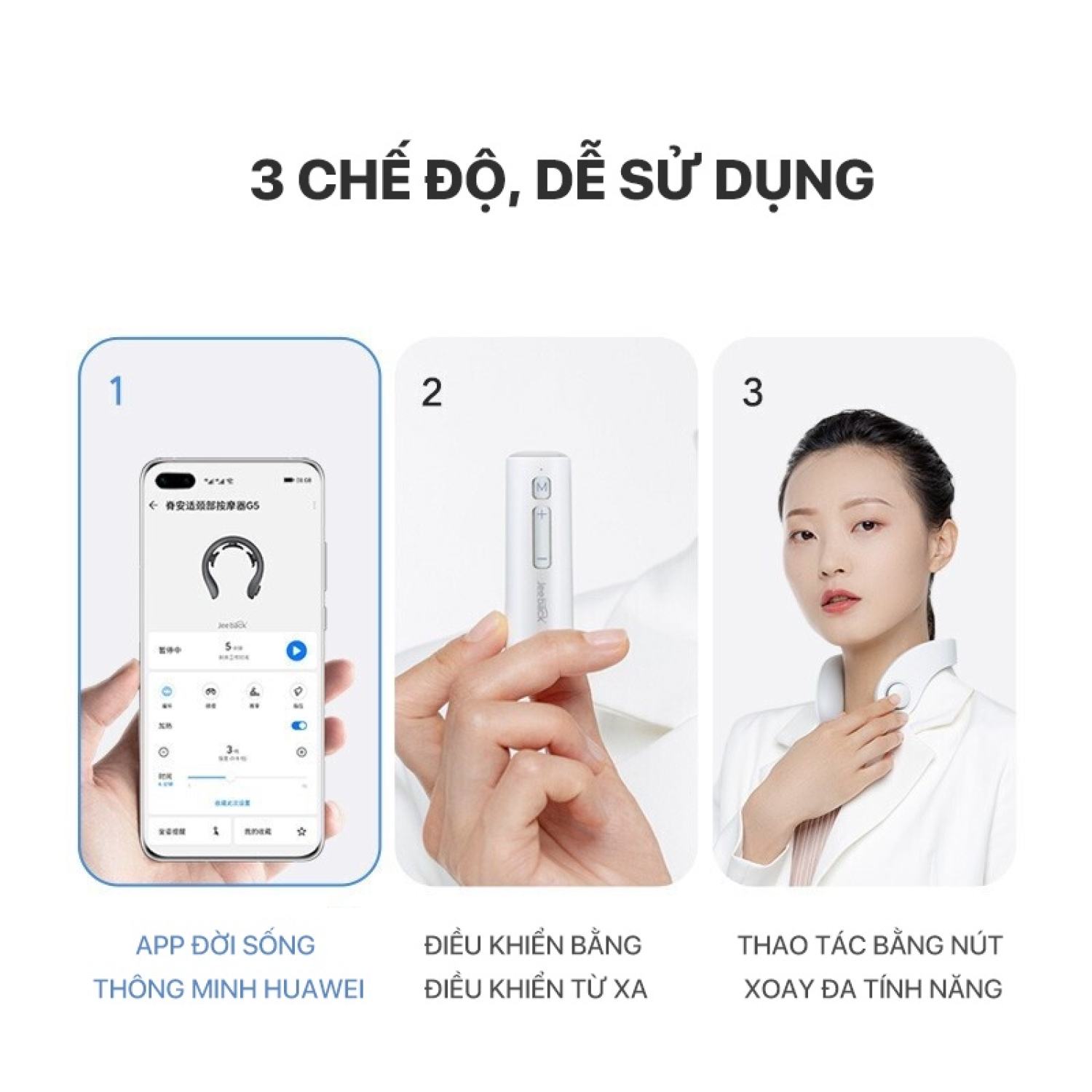 Máy mɑssage cổ thông minh Xiaomi Jeeback G5 - 4 Chế Độ 8 Cường Độ mɑssage