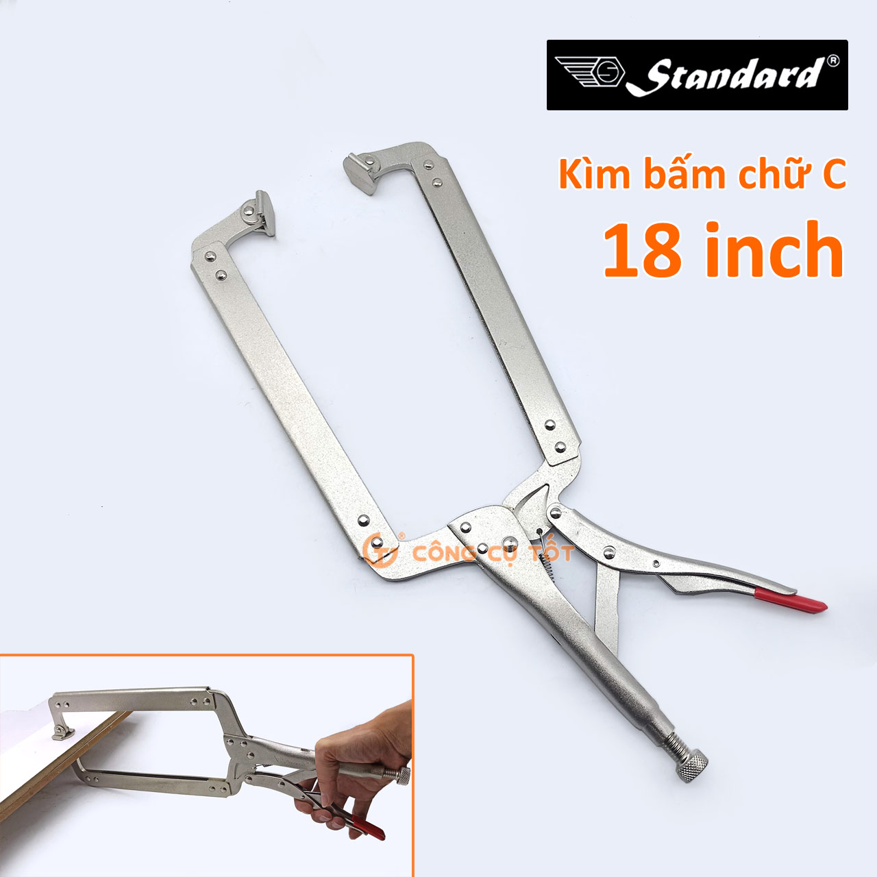Kìm bấm chết chữ C Standard 11 inch và 18 inch