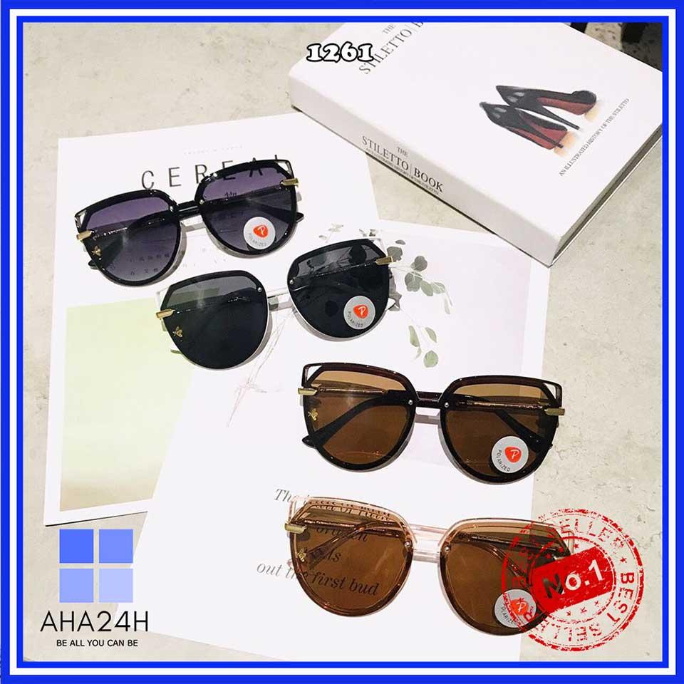 [HCM]Kính Mát Nữ Thời Trang Gọng Mạ Vàng Cao Cấp Ah1261