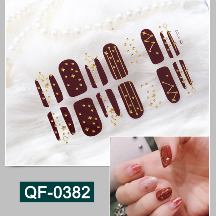Combo 2 tấm (New) Sticker dán móng tay siêu dễ thương MX