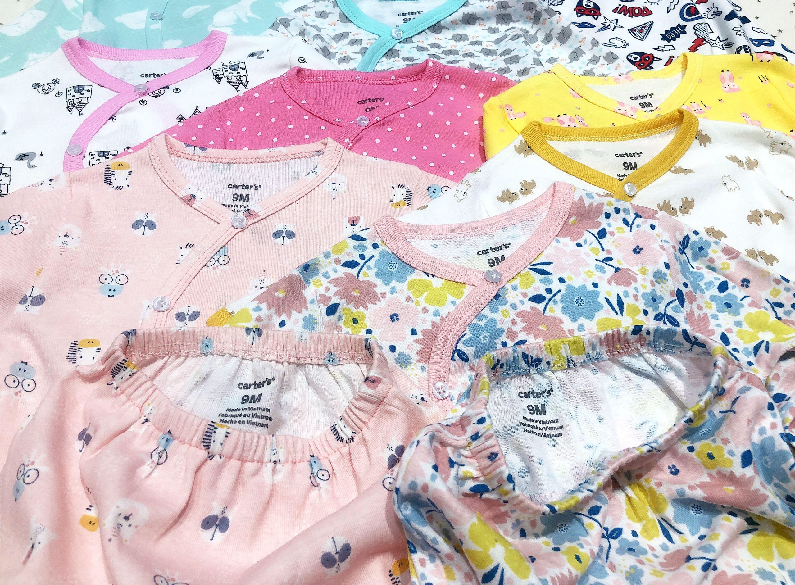Bộ Body Sơ Sinh CARTER’S Vạt Chéo Kiểu Nhật 6-24M
