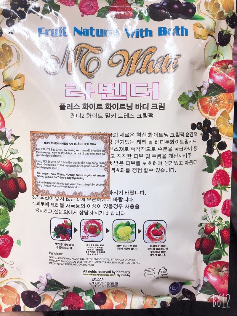 Tắm trắng Fruit Natural With Bath
