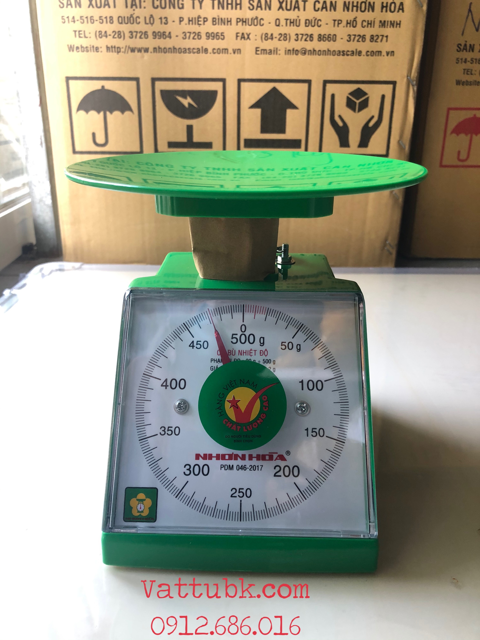 Cân đồng hồ đĩa nhựa  500g