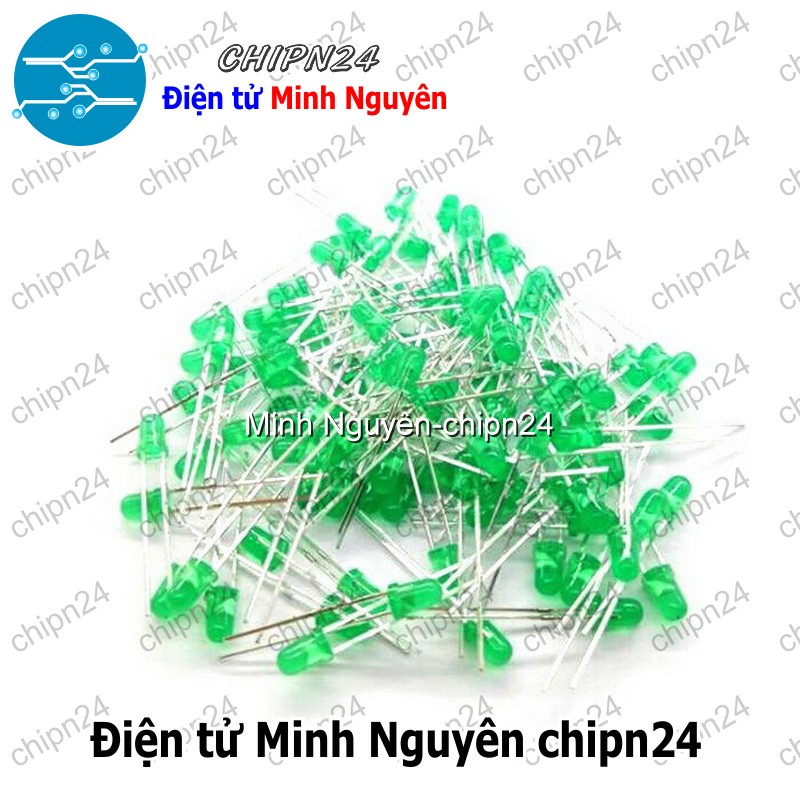 [50 con] (TK1) Led 3mm Vỏ Đục Màu ra Màu (Đỏ/Vàng/Xanh Lá/Dương/Trắng/Cam) - [Chọn Loại] - HHH.00191