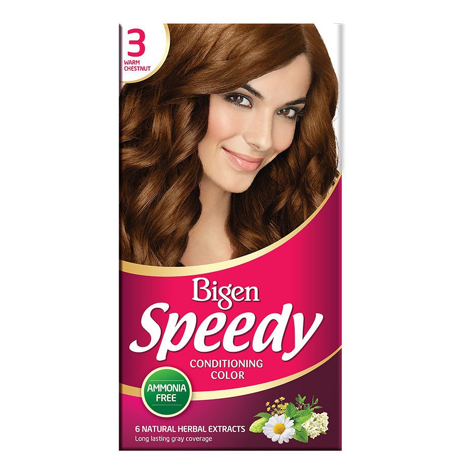 Thuốc nhuộm tóc Bigen Speedy số 3 Màu Nâu Nhạt