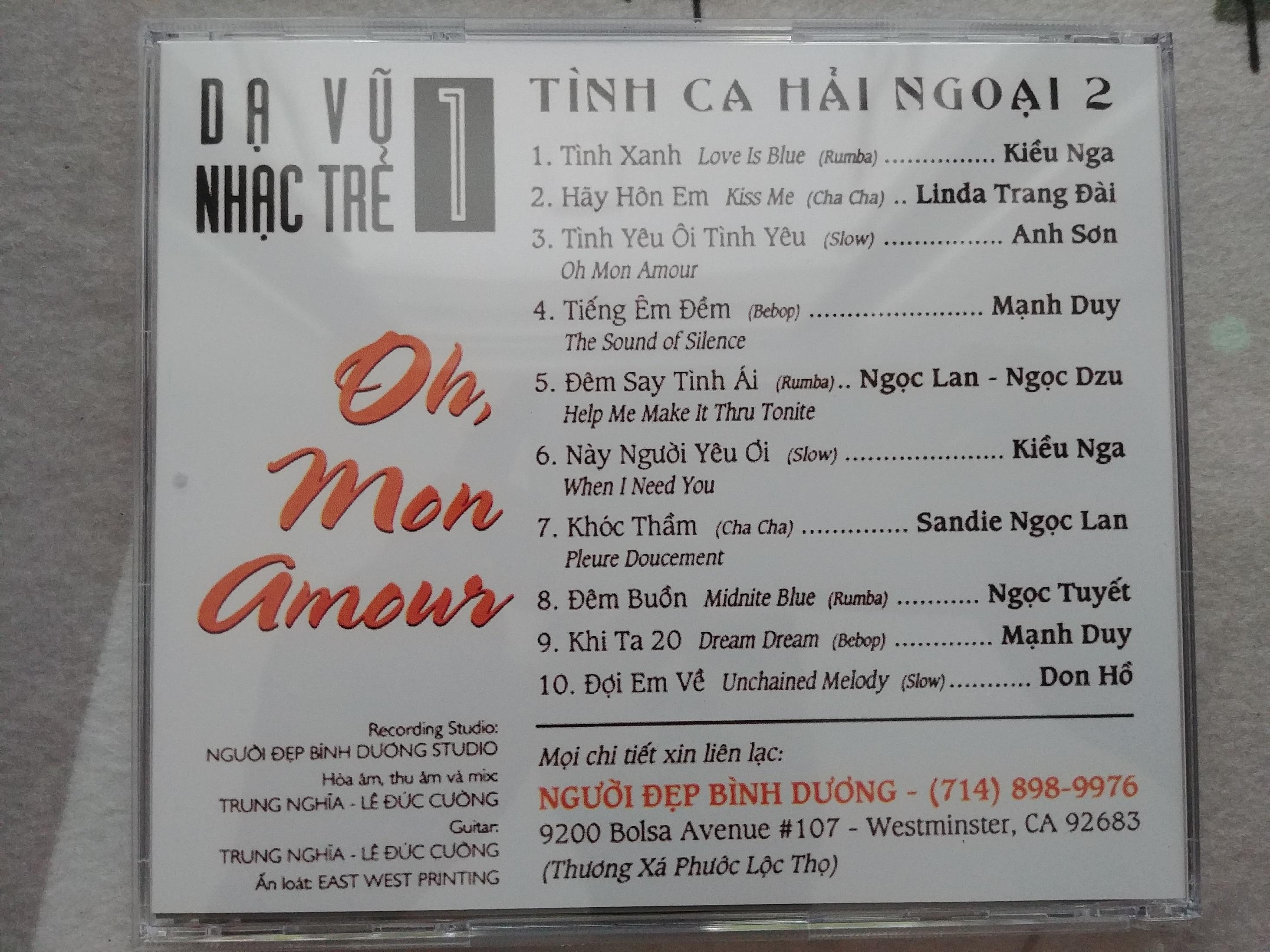 CD Tình Ca Hải Ngoại 2 - Dạ Vũ Nhạc Trẻ