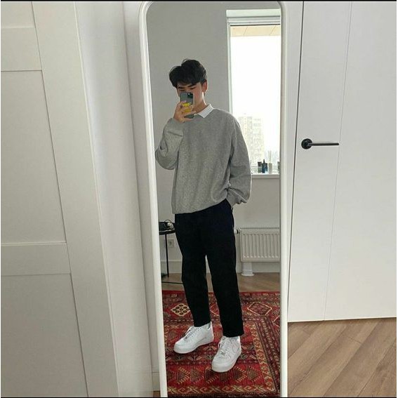 Áo Sweater Trơn Basic Nam Nữ form Unixex