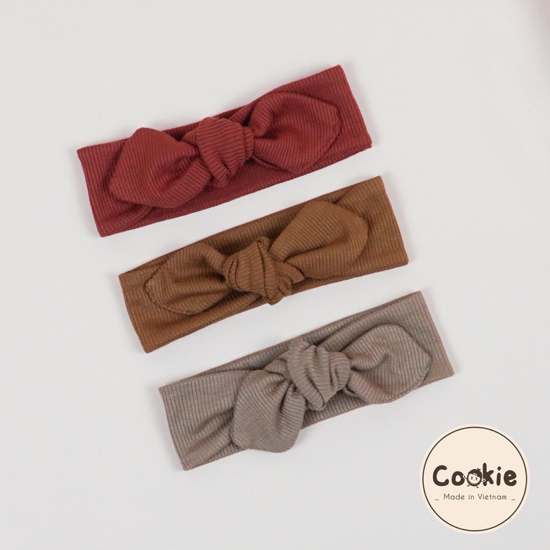Turban- băng đô cho bé gái 0-6 tháng- Cookie (8 màu)