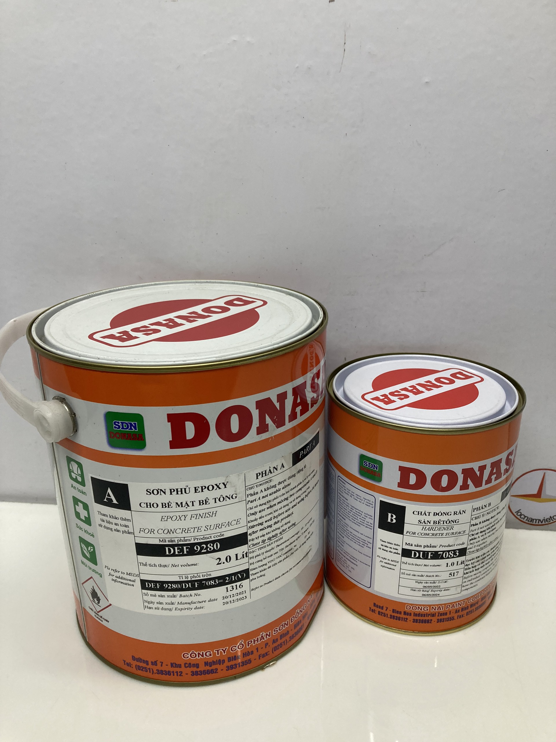 Sơn sàn bê tông Donasa nhiều màu 3L
