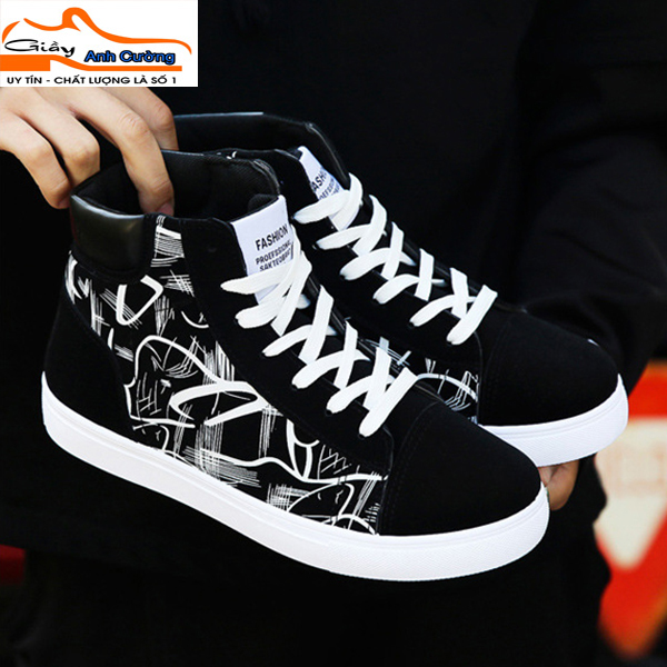 Giày sneaker nam hàn quốc cao cấp OFFWHITE (đen đỏ) siêu hot  (Giá Hủy Diệt)