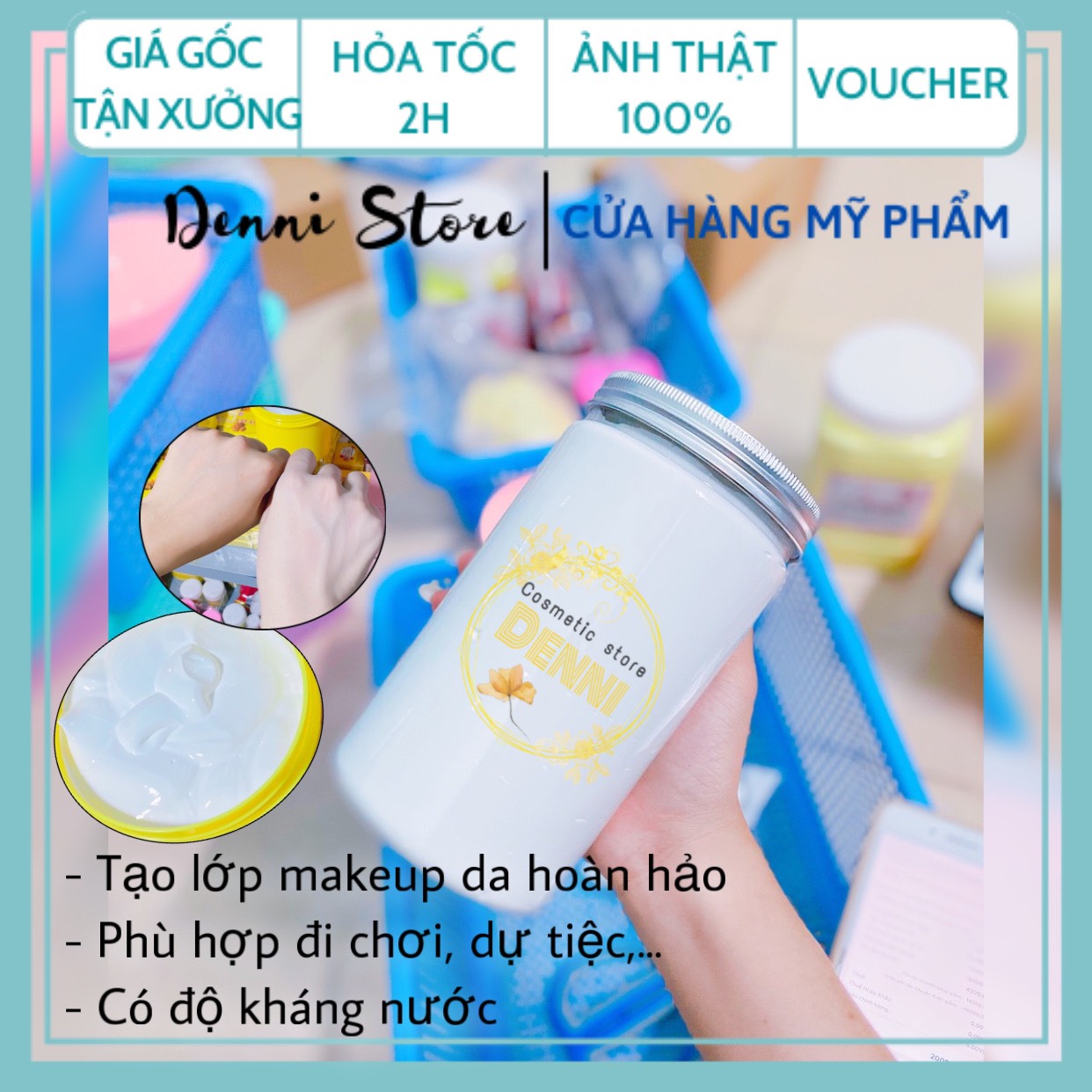 [HCM]Lẻ hủ 1000g kem body makeup cho da trắng