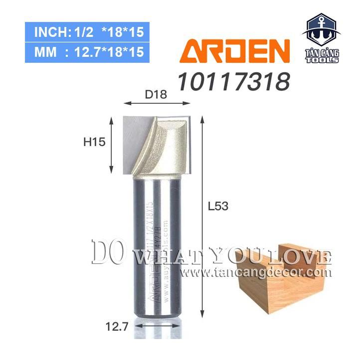 Mũi router lấy nền arden 18 x 15 mm cốt 12.7 mm