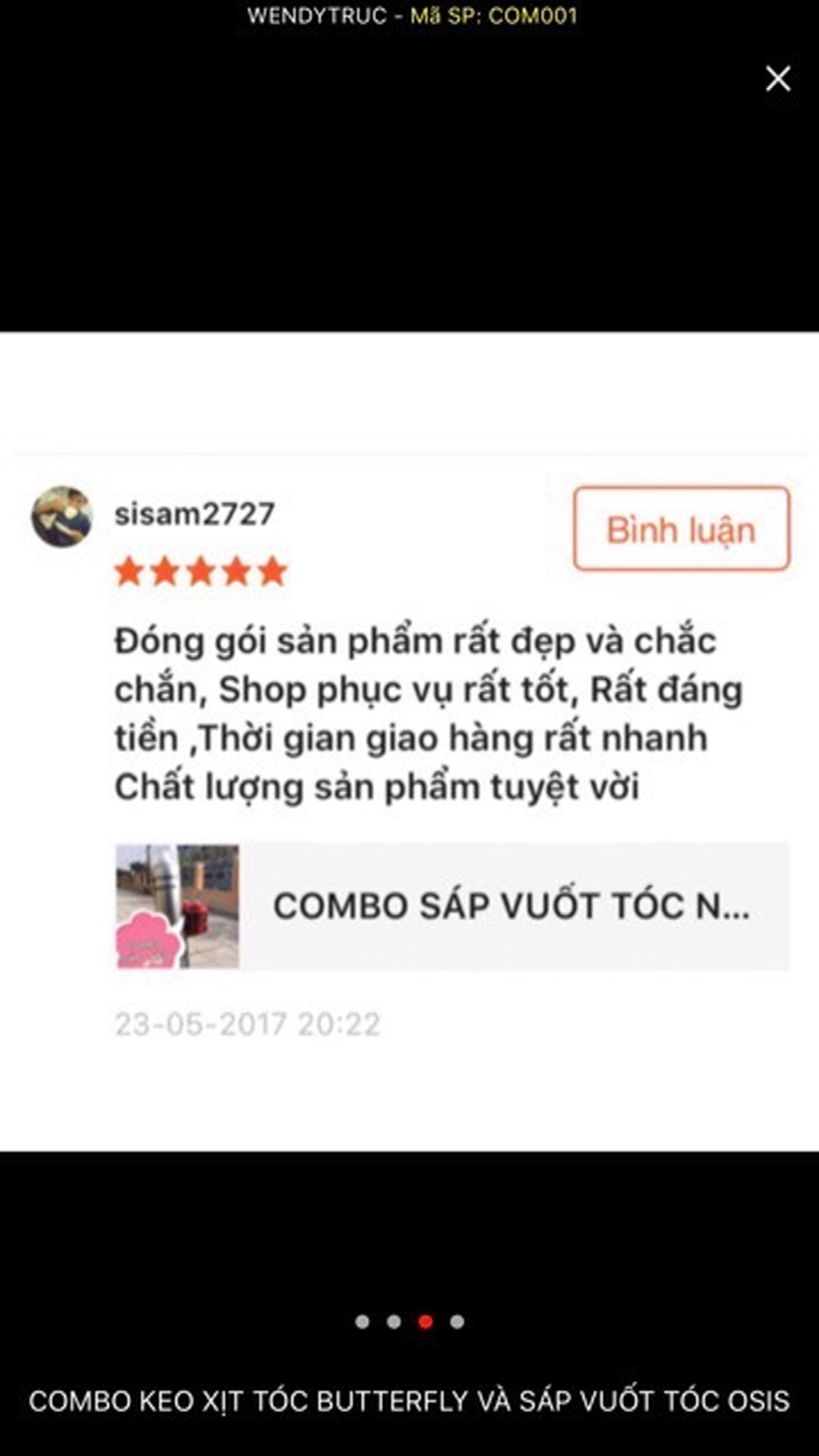 [HCM]Combo tạo kiểu tóc - Sáp Osis và gôm xịt Butterfly Shadow