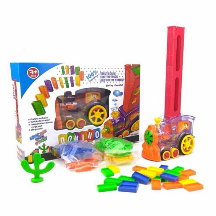 Đồ chơi Xe lửa thông minh thả domino tự động-XLD93399