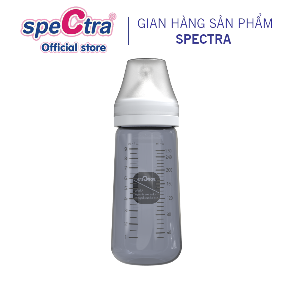 Bình sữa PPSU Spectra - /260ml, Lỗ Khí Kép Chống Đầy Hơi, Hàng Chính Hãng (Size M/ L/ XL)