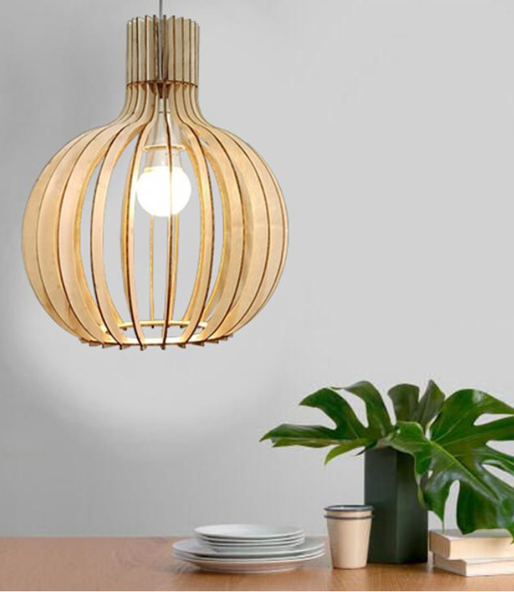 Đèn gỗ trang trí củ tỏi AKZ-DGC2-2