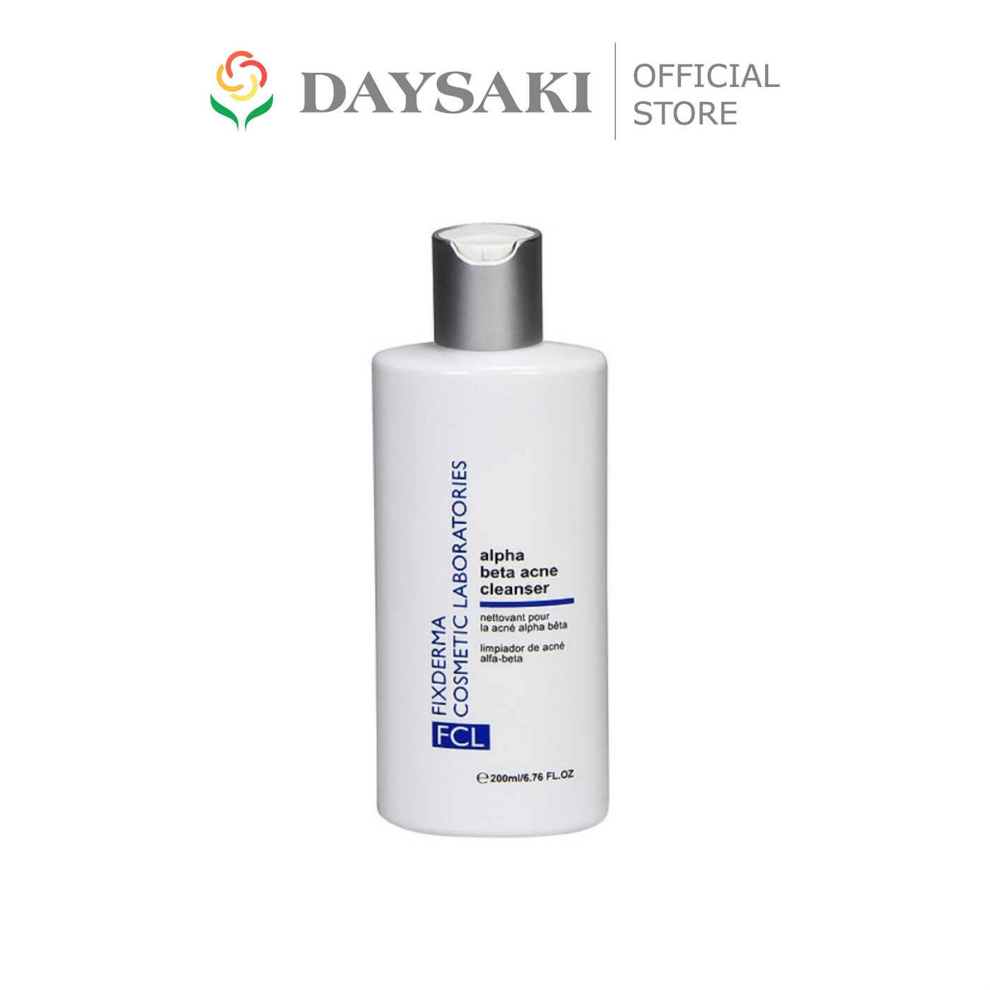 Fixderma sữa rửa mặt dành cho da nhờn mụn fcl alpha beta acne cleanser 200ml