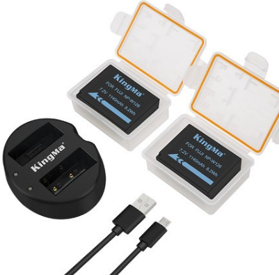 Bộ 2 pin 1 sạc đôi Kingma NP-W126