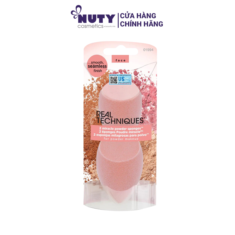 Bông Mút Tán Phấn Real Techniques Miracle Powder Sponge (2pcs)