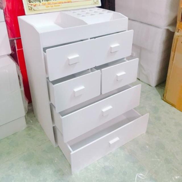 TỦ MỸ PHẨM 5 TẦNG TRẮNG
