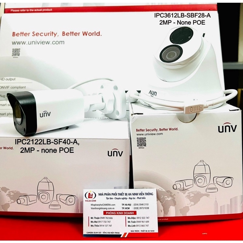 Camera IP UNV IPC2122LB-SBF40-A ko poe