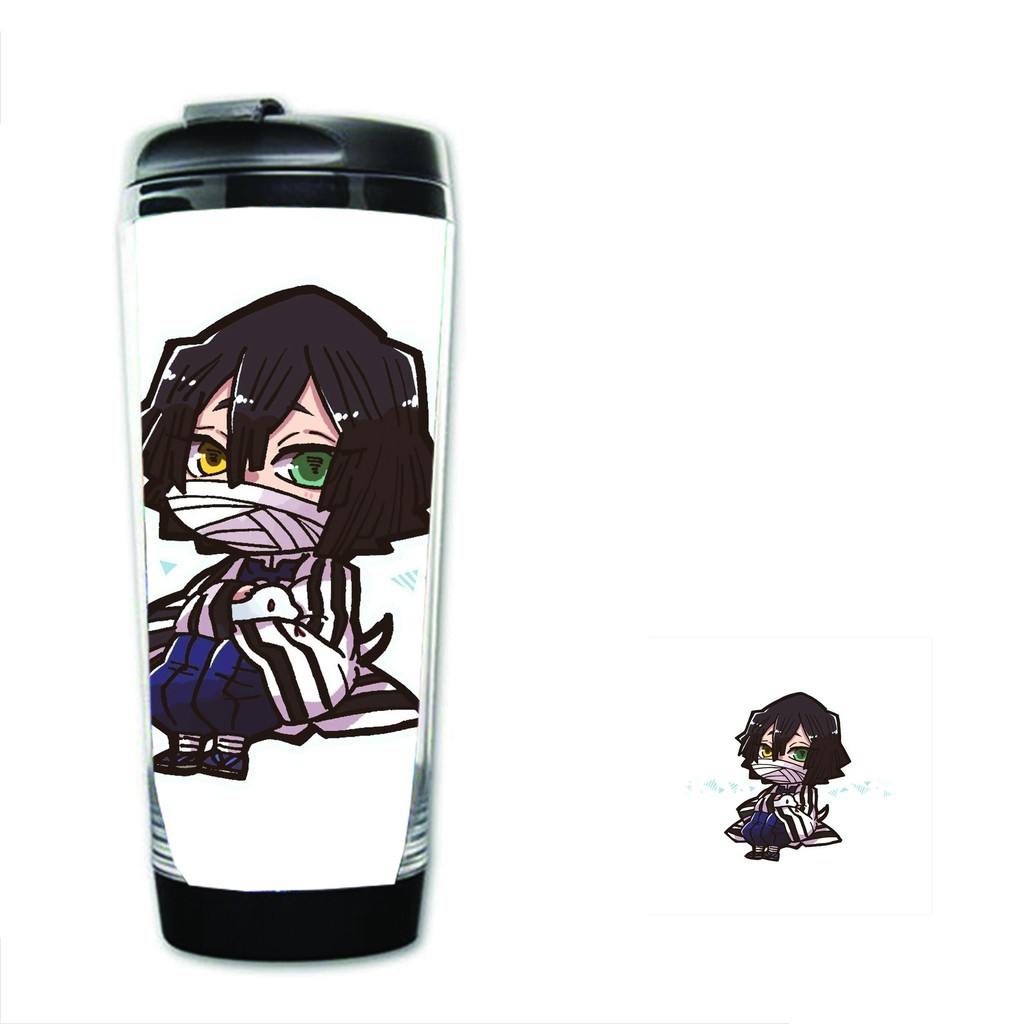 Bình nhựa đựng nước in hình Kimetsu no Yaiba Thanh Gươm Diệt Quỷ anime chibi tiện lợi dễ thương xinh xắn m2