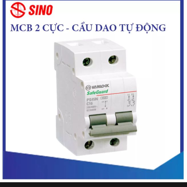 Cầu dao tự động ngắt Aptomat sino 2 cực 16 A