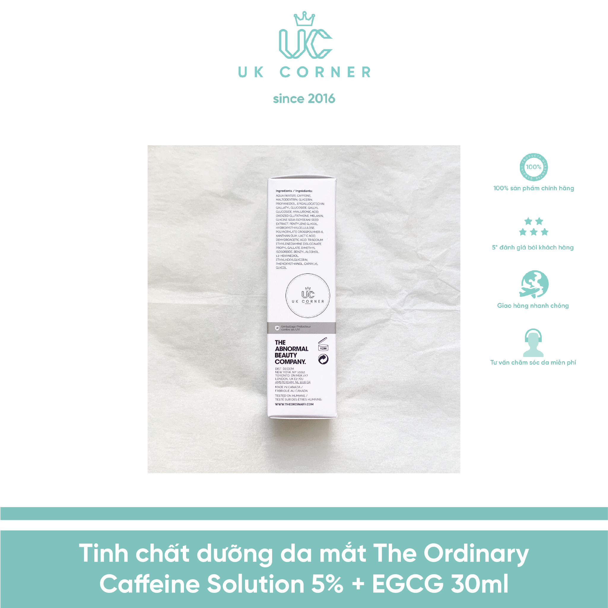[Serum] Tinh chất dưỡng da mắt The Ordinary Caffeine Solution 5% + EGCG 30ml